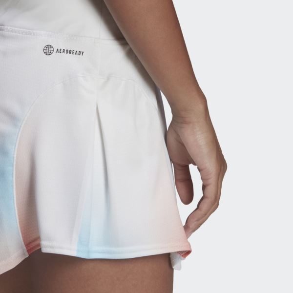 Melbourne Tennis Printed Match Skirt Adidas White