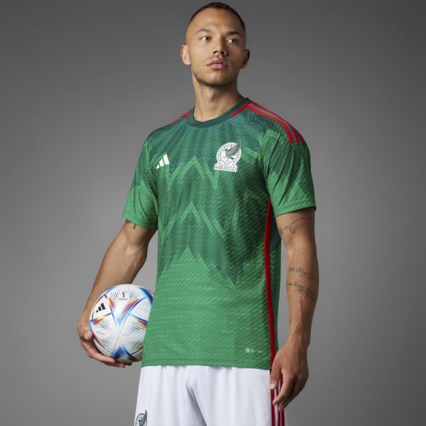 Mexico 22 Home Authentic Jersey Adidas Green