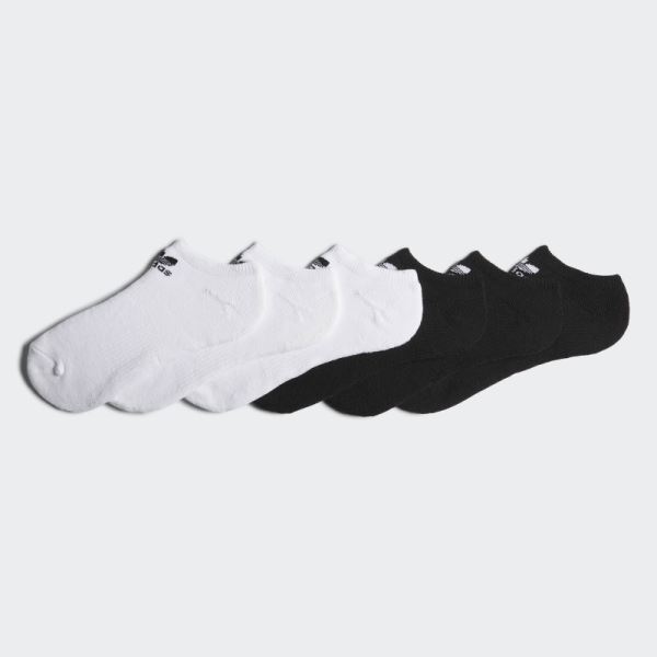 White Trefoil No-Show Socks 6 Pairs Adidas
