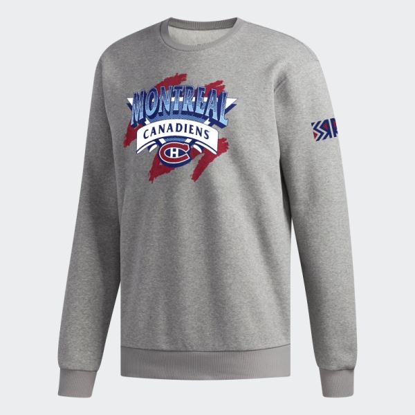 Adidas Canadiens Vintage Crew Sweatshirt Medium Grey