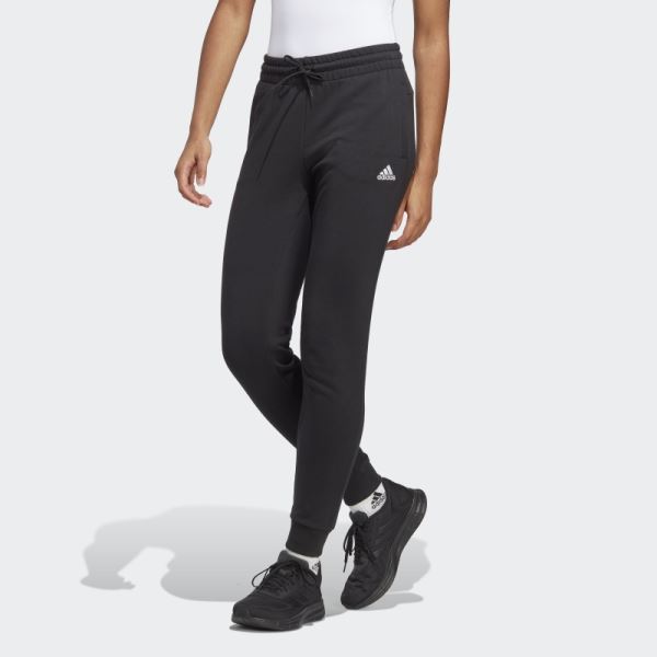 Adidas Black Essentials Linear French Terry Cuffed Pants