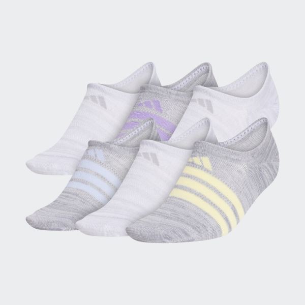 Superlite Super-No-Show Socks 6 Pairs Adidas Light Grey