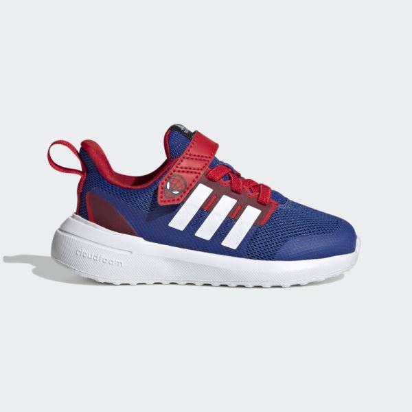 Royal Blue Hot Adidas x Marvel FortaRun 2.0 Spider-Man Cloudfoam Elastic Lace Top Strap Shoes