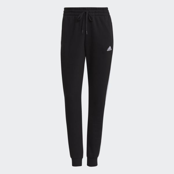 Adidas Essentials Fleece 3-Stripes Pants Black
