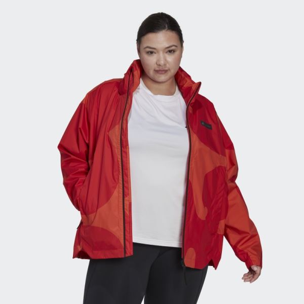 Marimekko Traveer RAIN.RDY Jacket (Plus Size) Adidas Orange