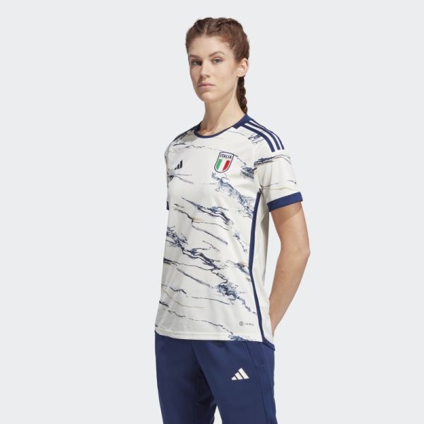 Adidas White Italy Women's Team 23 Away Jersey