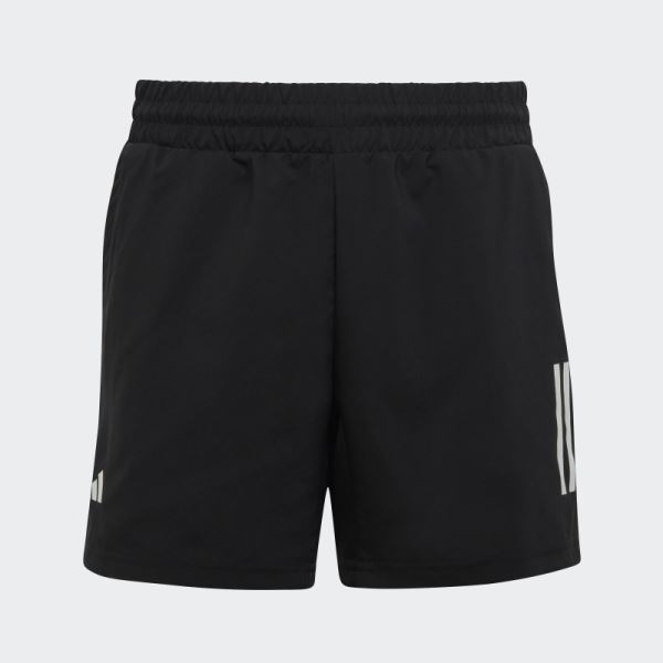 Black Adidas Club Tennis 3-Stripes Shorts
