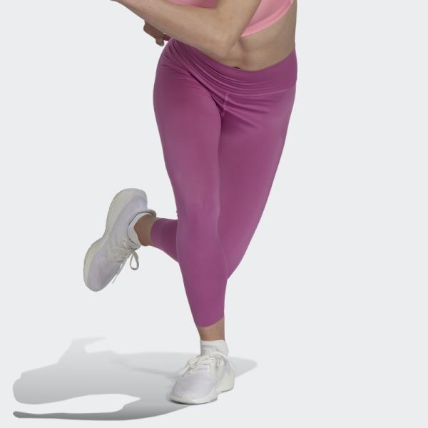 Adidas Lilac Optime Training Luxe 7/8 Leggings