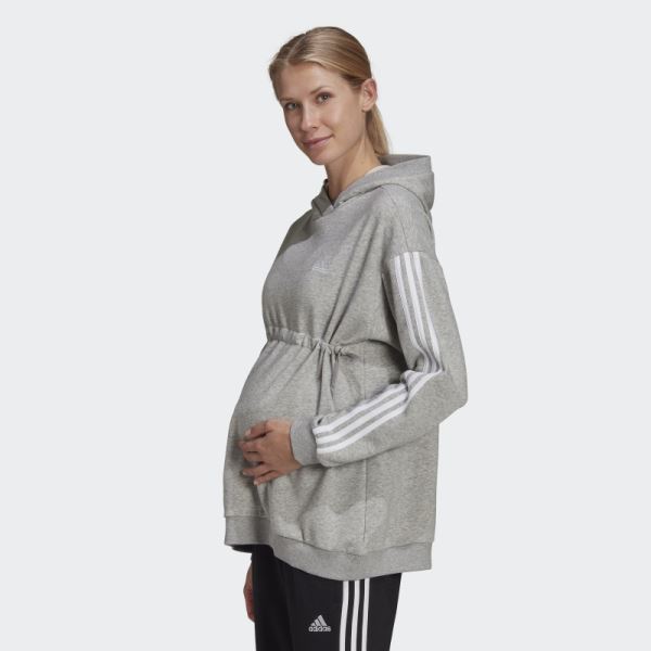 Adidas Essentials Cotton 3-Stripes Hoodie (Maternity) White Fashion