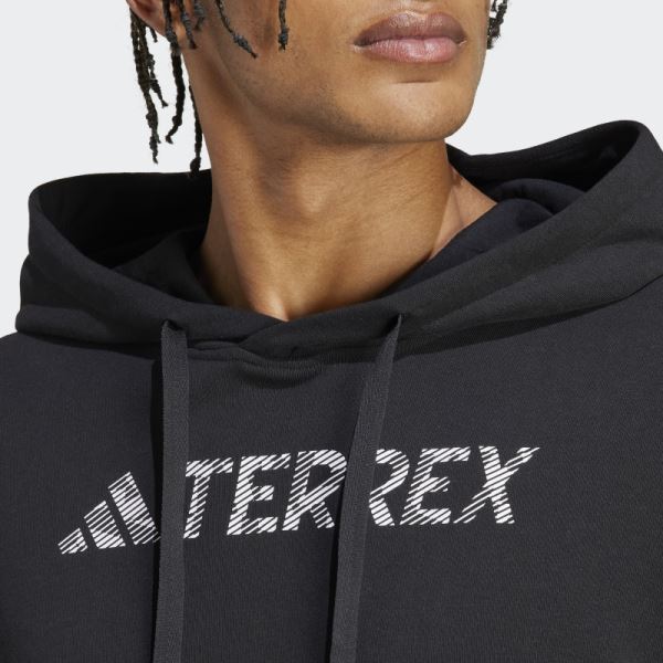 Terrex Large Logo Hoodie (Gender Neutral) Adidas Black