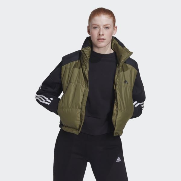 3-Stripes Insulated Vest Olive Adidas