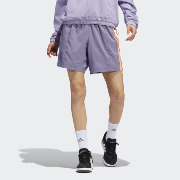 Adidas Hoop York City Pinned Shorts Tech Purple