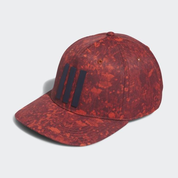 Red Adidas 3-Stripes Printed Tour Hat