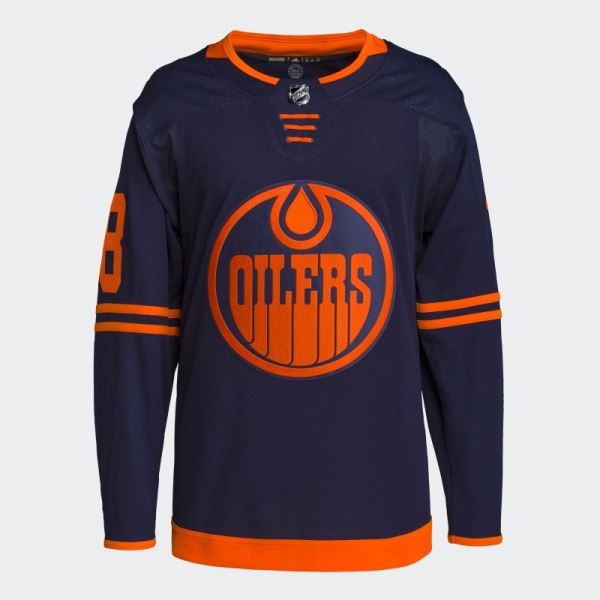 Navy Adidas Oilers Hyman Third Authentic Jersey