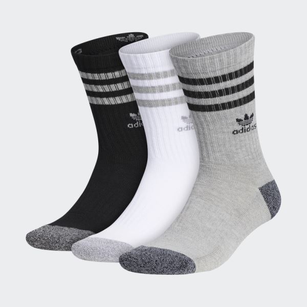 Adidas Grey Roller Crew Socks 3 Pairs