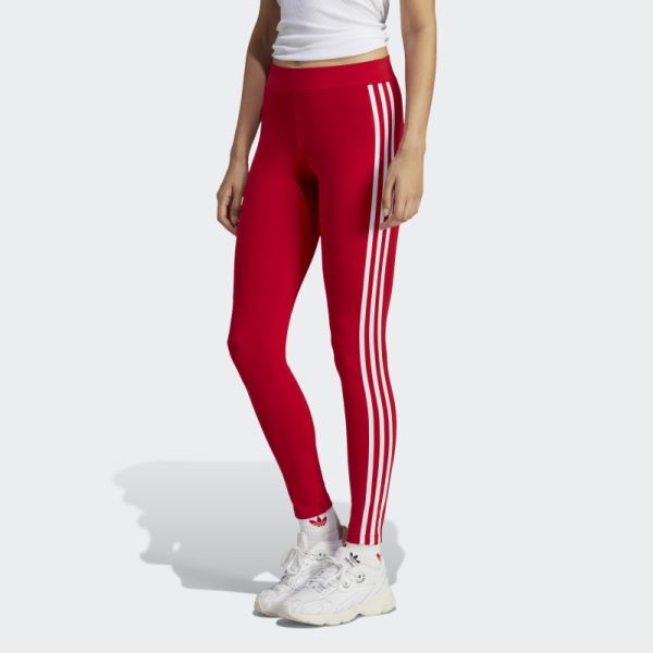 Adidas Scarlet Adicolor Classics 3-Stripes Leggings