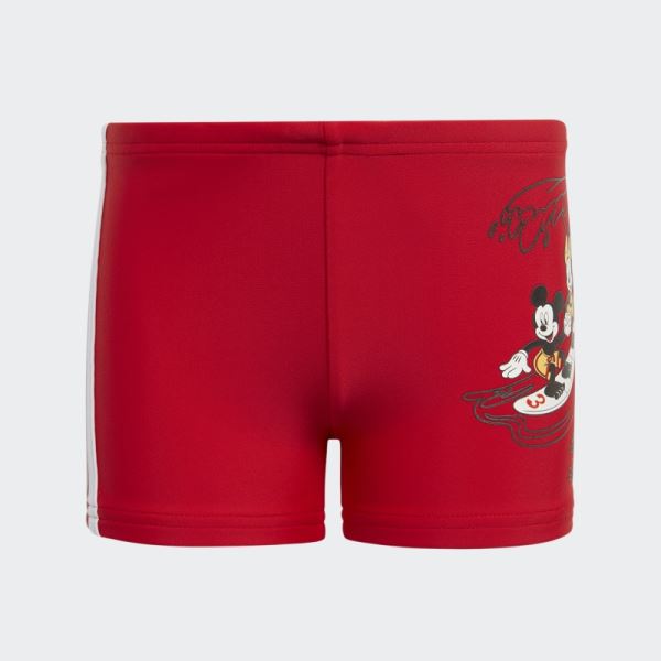 Scarlet Hot Adidas x Disney Mickey Mouse Surf-Print Swim Boxers