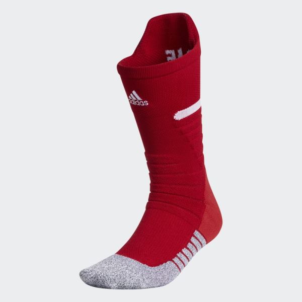 Adizero Football Cushioned Crew Socks Red Adidas