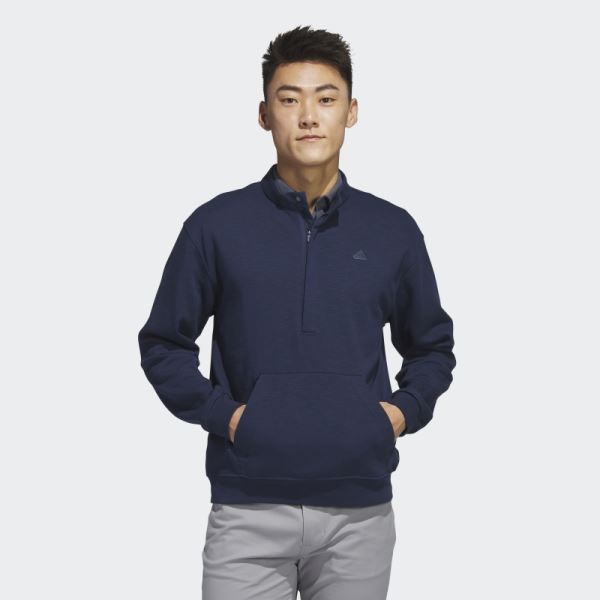 Navy Go-To 1/4-Zip Pullover Adidas