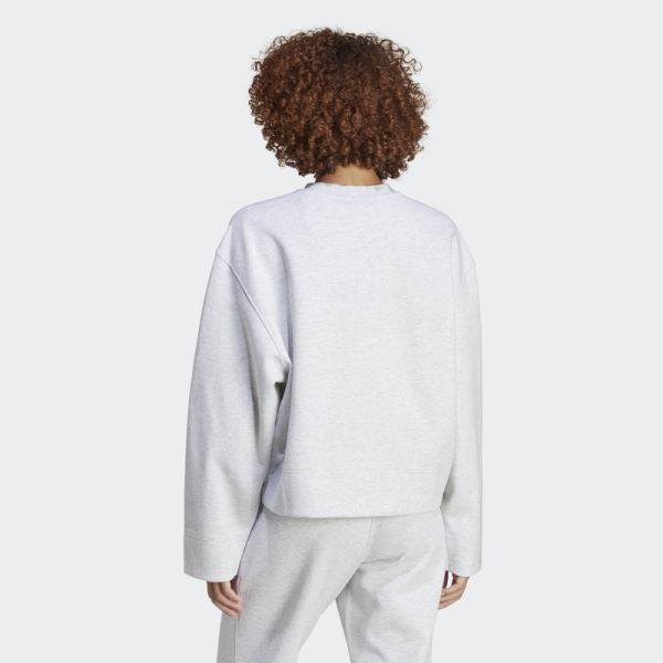 Light Grey Heather Premium Essentials Crew Sweatshirt Adidas