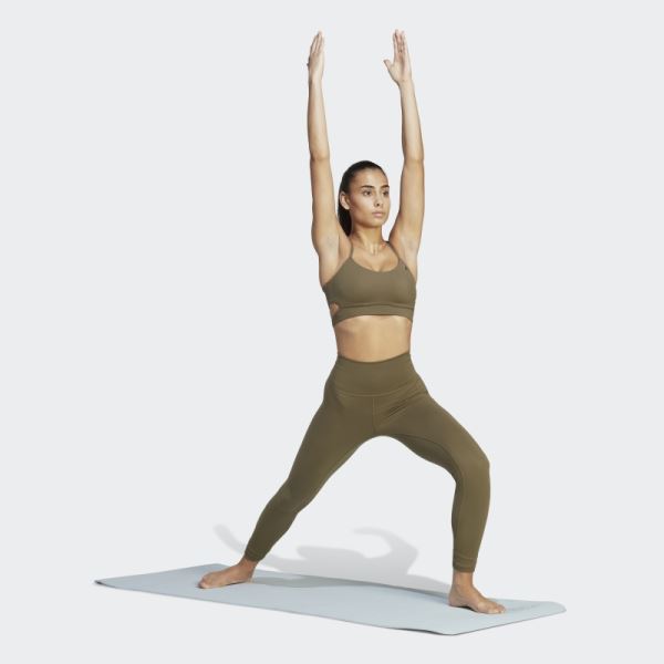 Adidas Olive Yoga Studio Wrapped 7/8 Leggings