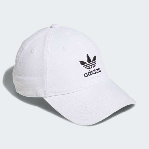 Adidas Washed Relaxed Hat White