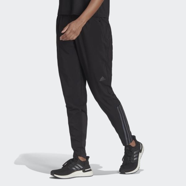 Run Icons 3-Stripes Wind Running Joggers Adidas Black