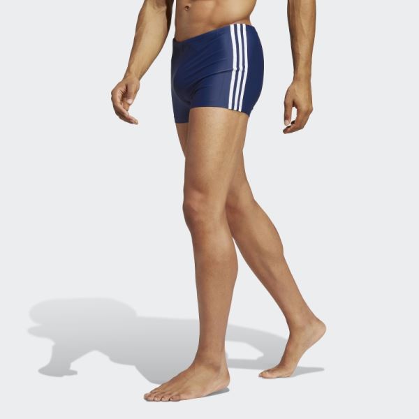 Adidas Navy Blue Classic 3-Stripes Swim Boxers