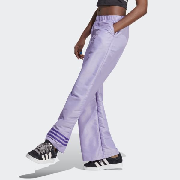 Adidas Lilac Wide Leg Tracksuit Bottoms