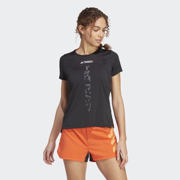 Adidas Black Terrex Agravic Trail Running T-Shirt