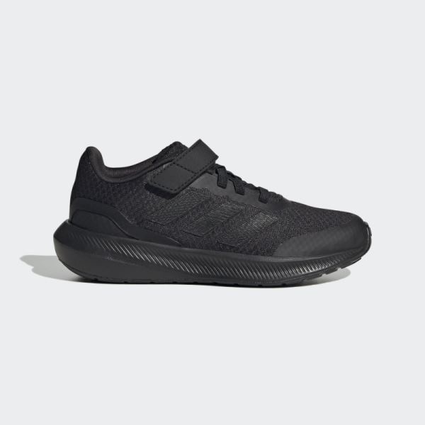 Adidas Black RunFalcon 3.0 Elastic Lace Top Strap Shoes
