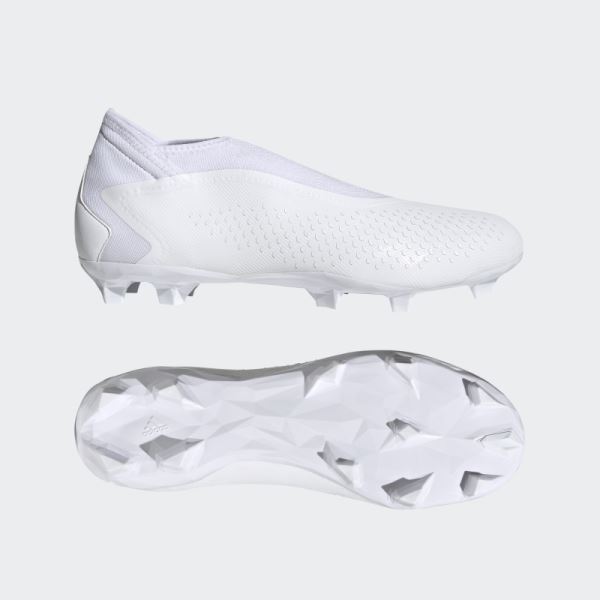 Adidas Predator Accuracy.3 Laceless Firm Ground Soccer Cleats White