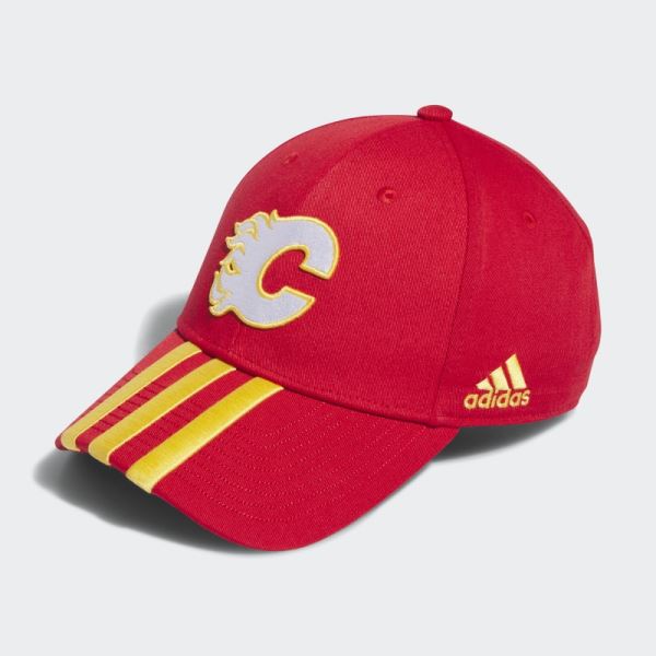 Calgary Flames 3-Stripes Adjustable Cap Multi Adidas
