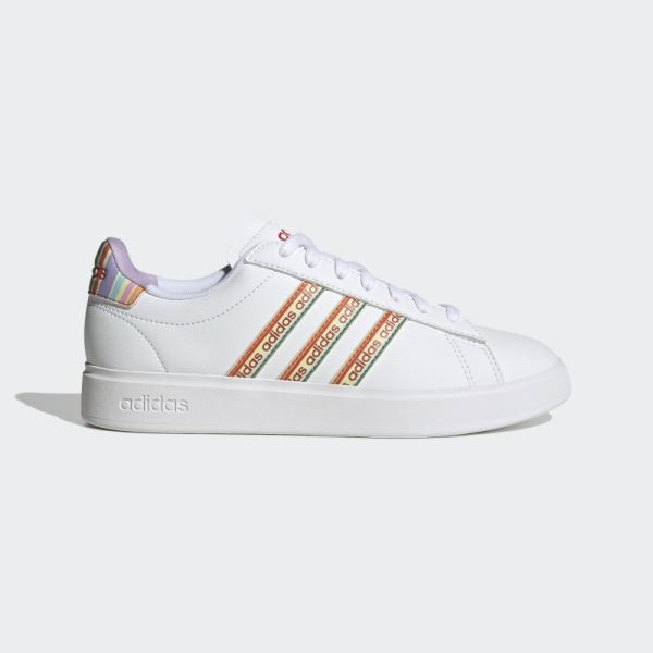 Adidas Grand Court Cloudfoam Lifestyle Court Comfort Shoes Lush Red